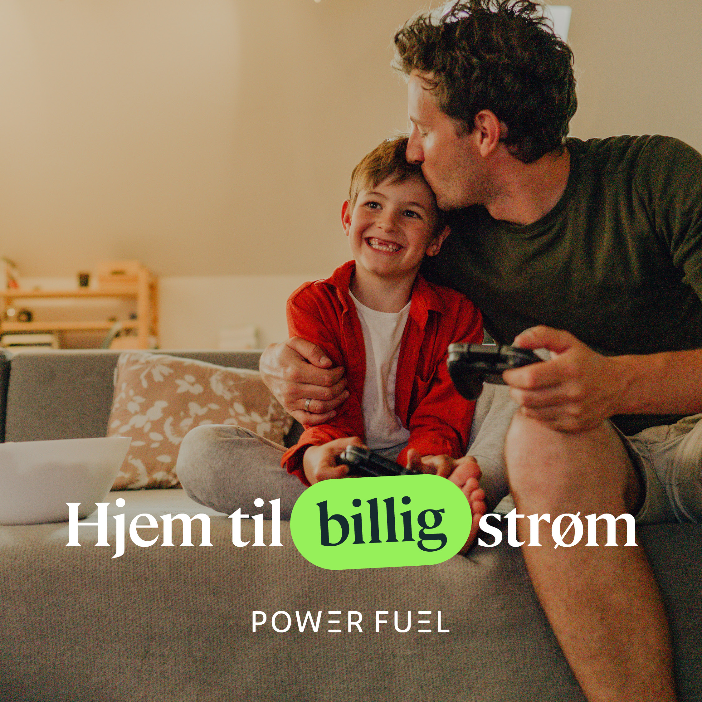 Hjem til billig strøm hos en familie